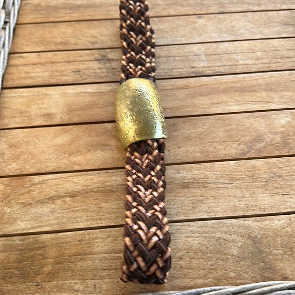 Weaved Women’s Brass Belt 36